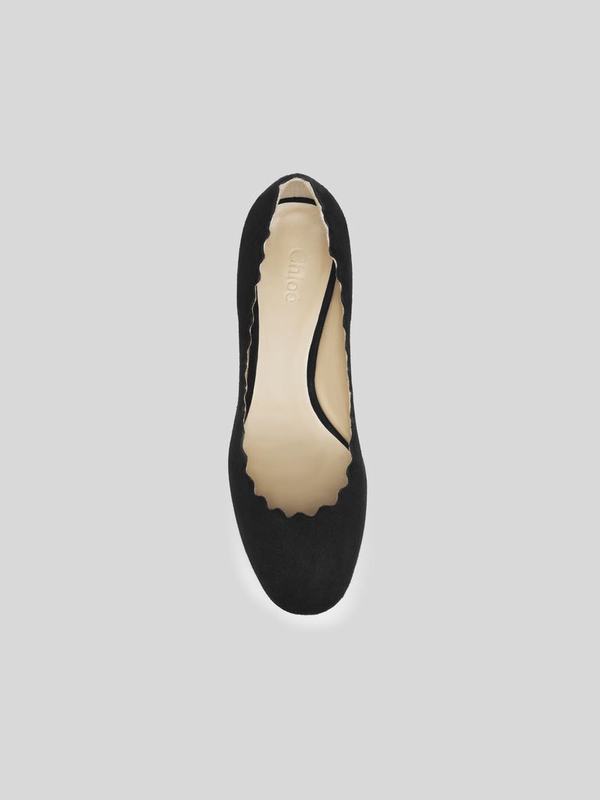 Zapatos de Salón Mujer Chloé Lauren Negras Suede Kidskin YKWJ93742